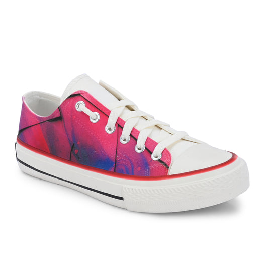 Crowcia London Abstract Plates Design Low Top Sneakers