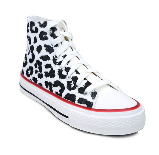 Crowcia London Black Cow Moo High Top Sneakers