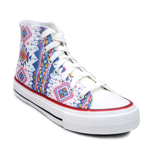 Crowcia London Bohemian Fest Design High Top Sneakers