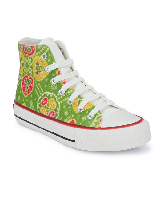 Crowcia London Bandhej Design High Top Sneakers