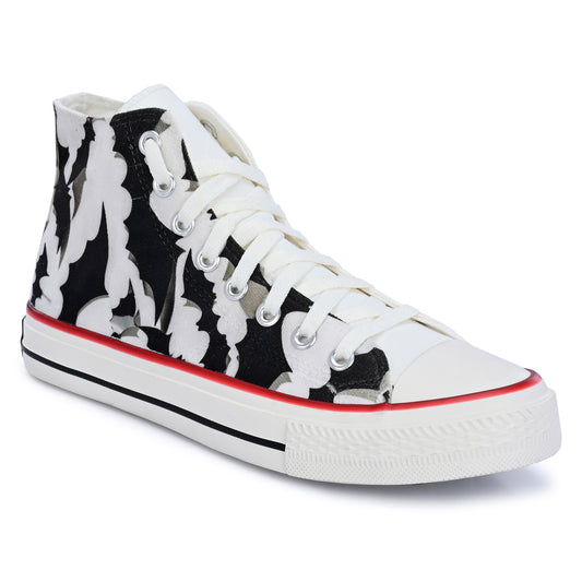 Crowcia London Bat Design High Top Sneakers