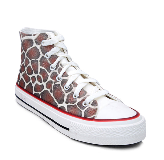 Crowcia London Grumpy Giraffe Design High Top Sneakers
