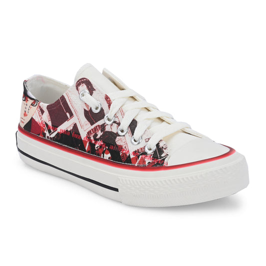 Crowcia London Naruto Red Design Low Top Sneakers