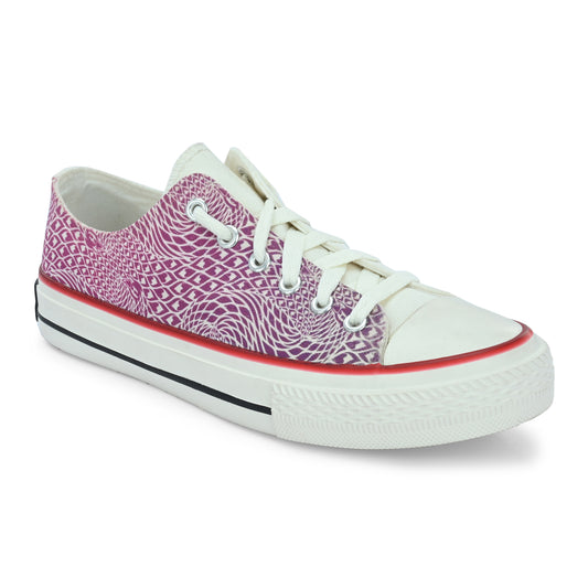 Crowcia London Purple Web Design Low Top Sneakers