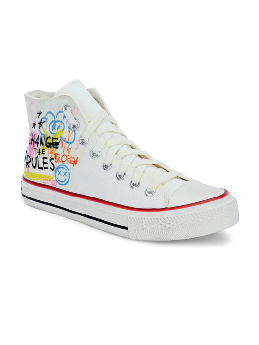 Crowcia London Rules Design High Top Sneakers