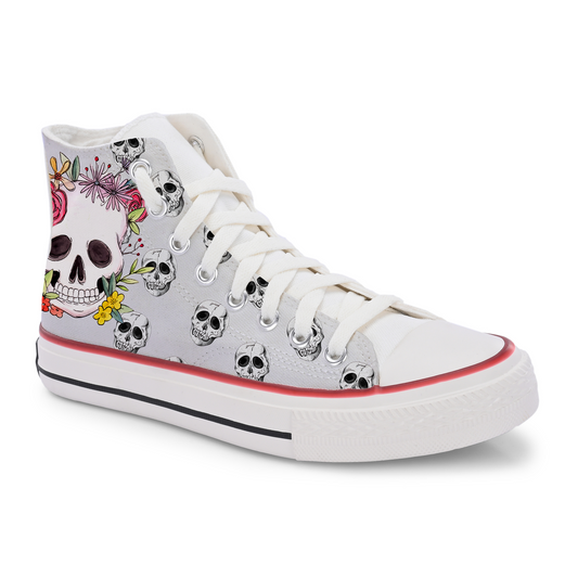 Crowcia London Shadow Skulls High Top Sneakers