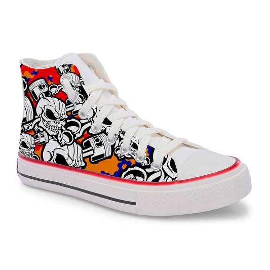 Crowcia London Skull Crushers High Top Sneakers