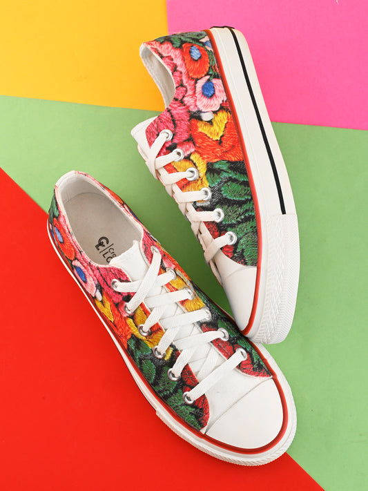 Crowcia London Spun Design Low Top Sneakers