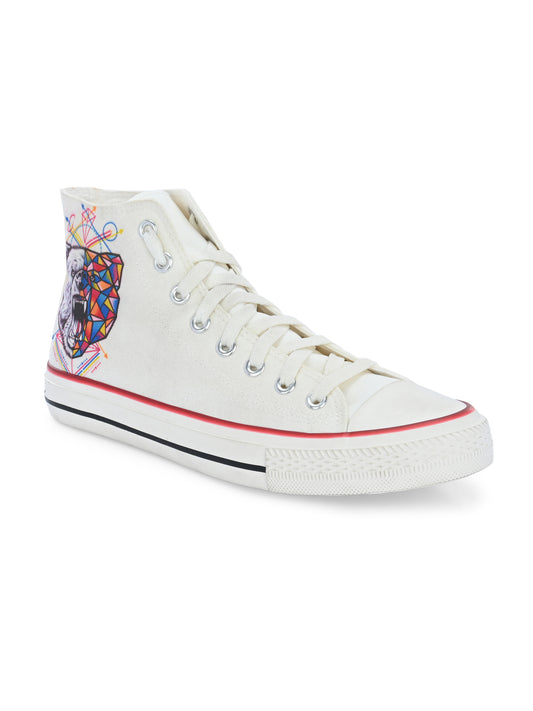 Crowcia London AI Bear Design High Top Sneakers