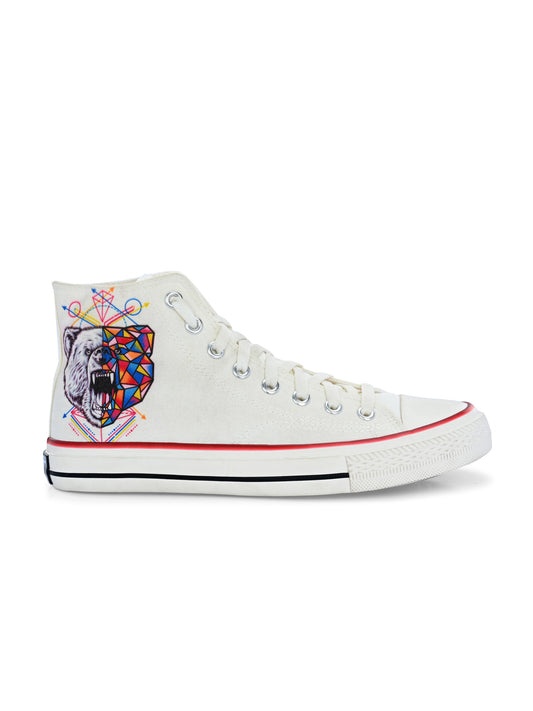 Crowcia London AI Bear Design High Top Sneakers