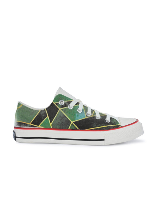 Crowcia London Green Marvel Design Low Top Sneakers