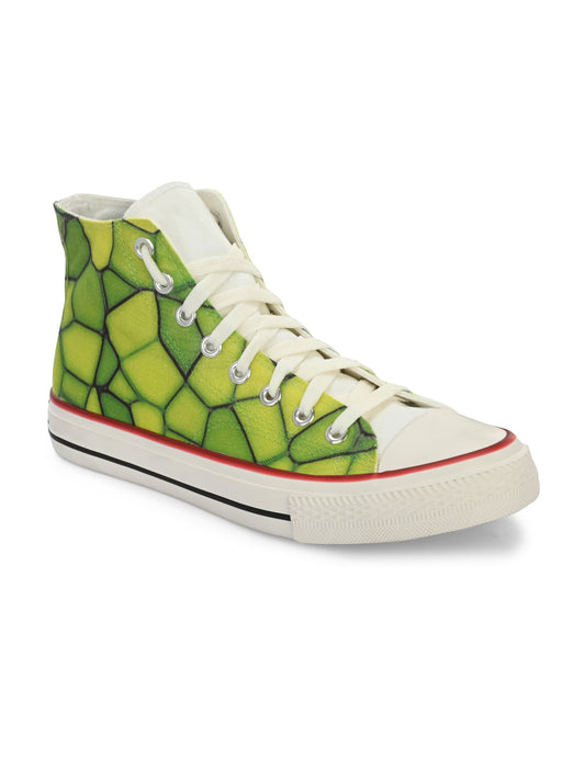 Crowcia London Algae Design High Top Sneakers