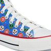 Crowcia London Alien Knockout Design High Top Sneakers