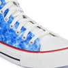 Crowcia London Aqua Mosiac Design High Top Sneakers