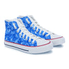 Crowcia London Aqua Mosiac Design High Top Sneakers