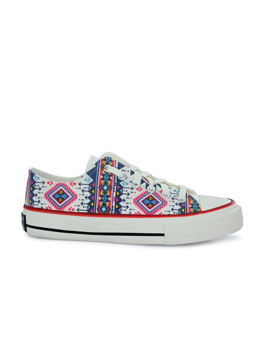 Crowcia London Bohemian Fest Design Low Top Sneakers