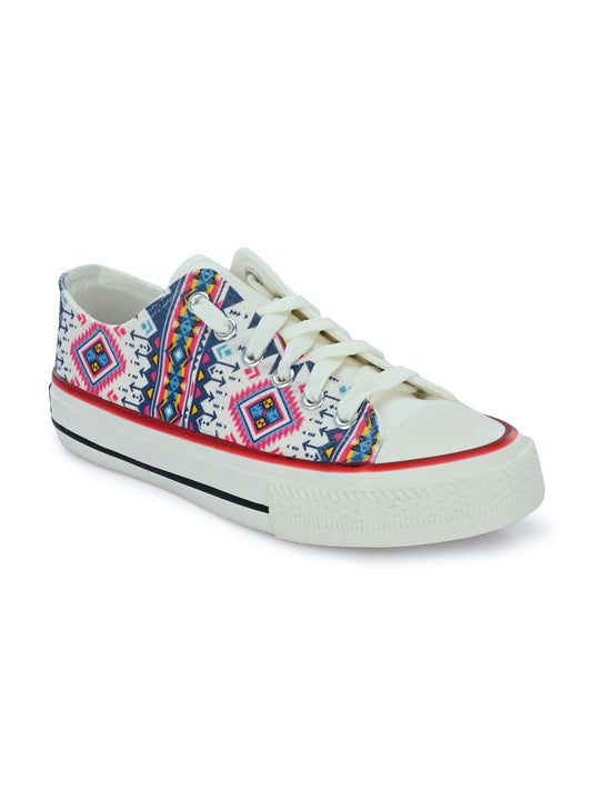 Crowcia London Bohemian Fest Design Low Top Sneakers