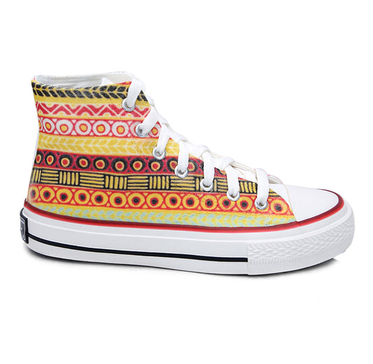 Crowcia London Bohemian Hunter Design High Top Sneakers