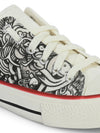 Crowcia London Black Graffiti Low Top Sneakers