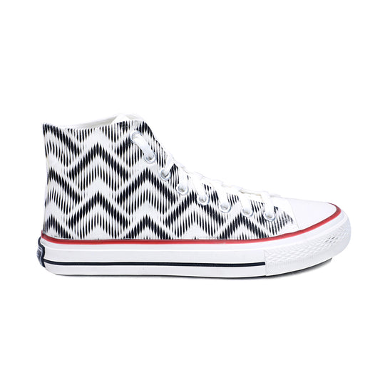 Crowcia London Black & White High Top Sneakers