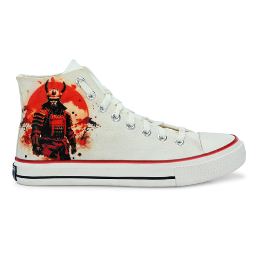 Crowcia London Blood Samurai Design High Top Sneakers