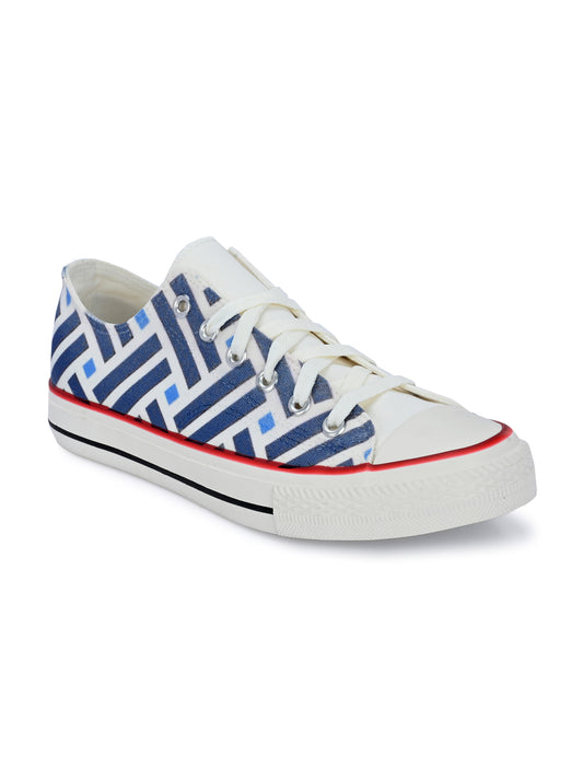 Crowcia London Blue cross Design Low Top Sneakers