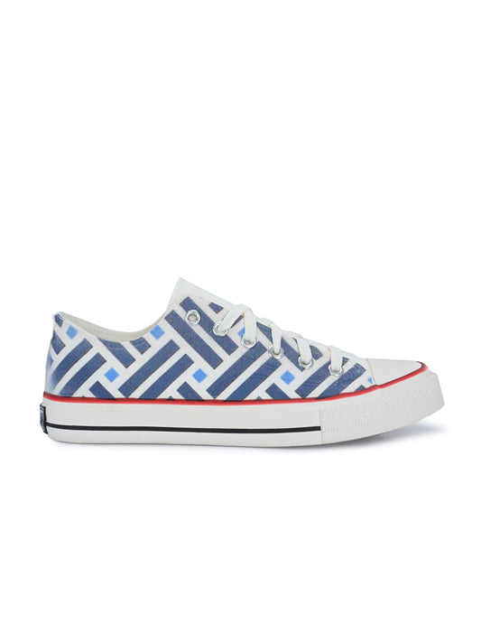 Crowcia London Blue cross Design Low Top Sneakers