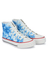 Crowcia London Blue Tie-dye Design High Top Sneakers