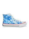 Crowcia London Blue Tie-dye Design High Top Sneakers