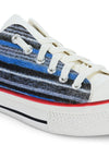 Crowcia London Blue Velvet Design Low Top Sneakers