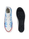 Crowcia London Blue Tie-dye Design High Top Sneakers