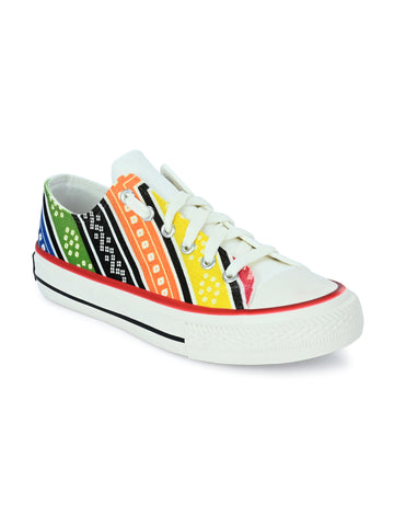 Crowcia London Bohemian Blast Design Low Top Sneakers