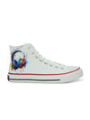 Crowcia London Boom Beat Design High Top Sneakers