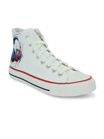 Crowcia London Boom Beat Design High Top Sneakers