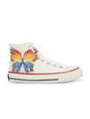 Crowcia London Butterfly Design High Top Sneakers