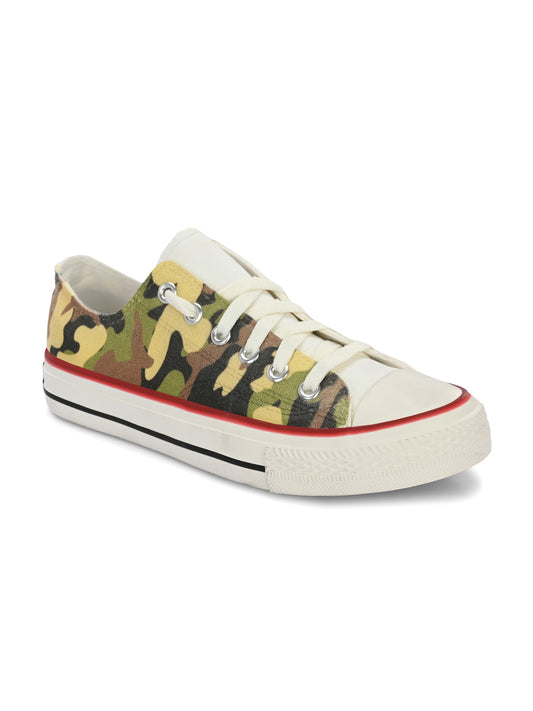 Crowcia London Camouflage Real Design Low Top Sneakers