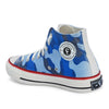 Crowcia London Camouflage Blue Design High Top Sneakers