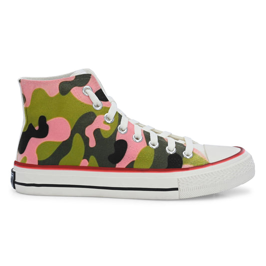 Crowcia London Camouflage Multi Design High Top Sneakers