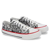 Crowcia London Black Graffiti Low Top Sneakers