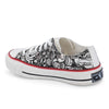 Crowcia London Black Graffiti Low Top Sneakers