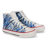 Crowcia London Denim Knots Design High Top Sneakers