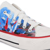 Crowcia London Floating Stone War Design Low Top Sneakers