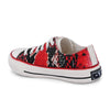 Crowcia London Red Snake Design Low Top Sneakers