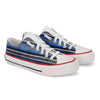 Crowcia London Blue Velvet Design Low Top Sneakers