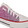 Crowcia London Purple Web Design Low Top Sneakers