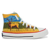 Crowcia London Mountain Deer Design High Top Sneakers