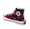 Crowcia London Dark Red Design High Top Sneakers