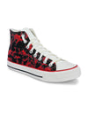 Crowcia London Dark Red Design High Top Sneakers