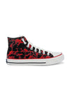 Crowcia London Dark Red Design High Top Sneakers