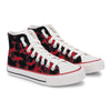 Crowcia London Dark Red Design High Top Sneakers